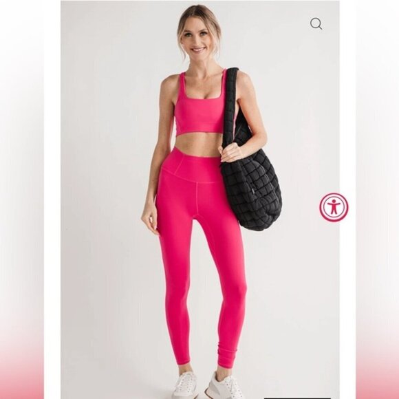 NWT Free People Movement Never Better Hot Pink Leggings - Picture 8 of 8